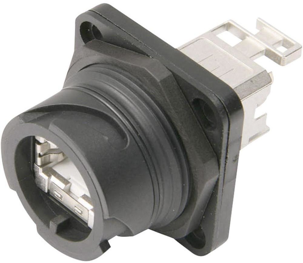 Telegaertner Złącze RJ J80020A0002 Złącze żeńskie chassis do wbudowania czarny Zawartość 1 szt