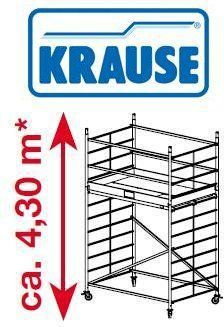 Krause Rusztowanie jezdne, aluminiowe o szerokiej konstrukcji ProTec XXL 4.3m ro