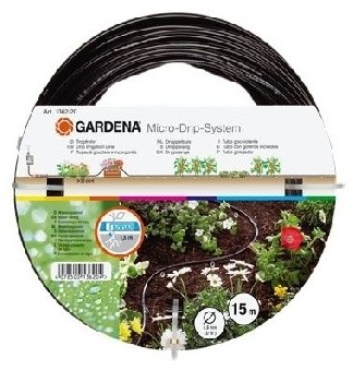 Gardena Micro-Drip-System - naziemna Linie kroplująca 46mm (3/16cala) 15m Kurie (01362-20)