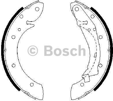 BOSCH Zesatw szczęk hamulcowych 0 986 487 552