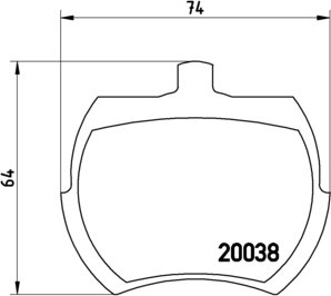BREMBO Zestaw klocków hamulcowych, hamulce tarczowe P 52 002