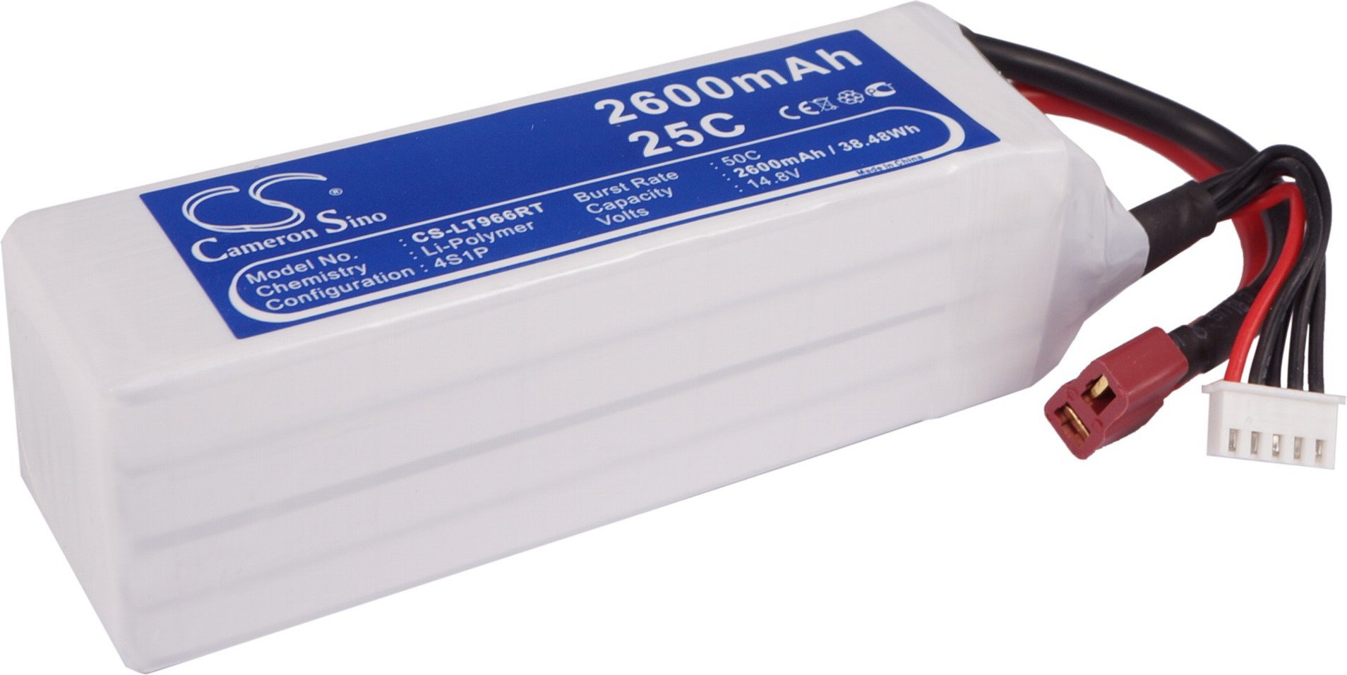 Cameron Sino 2600mAh 38.48Wh Li-Polymer 14.8V 4S 25C () CS-LT966RT
