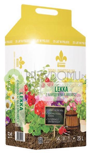 Kronen Podłoże uniwersalne lekkie z nawozem 25l