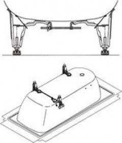 Roca Nogi metalowe do wanien stalowych A291021000