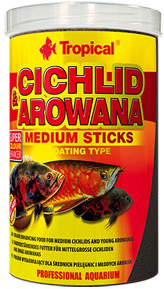 Tropical Cichlid & Arowana Medium Sticks pokarm dla pielęgnic i arowan 1l/500g