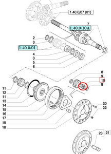 CNH ŁOŻYSKO IGIEŁKOWE KÓŁ PLANETARNYCH 5145492