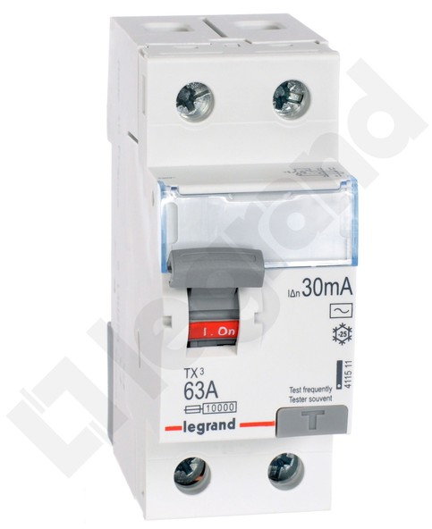 Legrand Wyłącznik różnicowoprądowy P 302 63 A 30 mA AC - 411511
