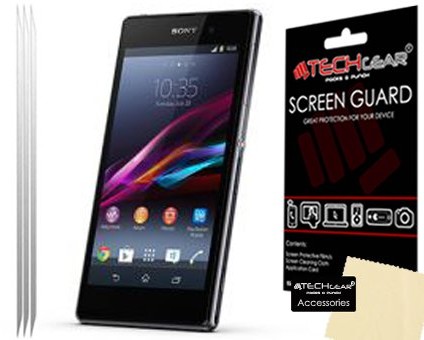 TECHGEAR Folia ochronna na wyświetlacz do Sony Xperia Z1 techgear LCD, przezroczyste, 3 sztuki SCRP-SO.Xperia.Z1-3PK