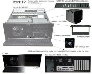 EuroCase Obudowa serwerowa EuroCase IPC 4U-600,19Rack Black,bez zasilacza