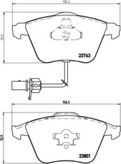 BREMBO Zestaw klocków hamulcowych, hamulce tarczowe P 85 084