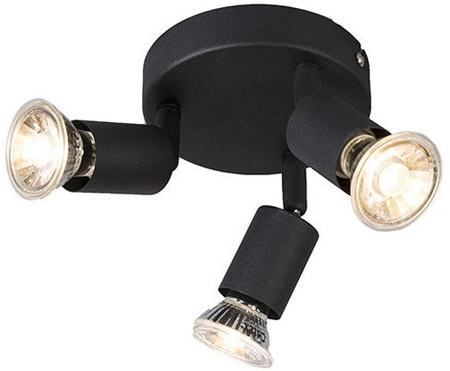 QAZQA Nowoczesny spot regulowany czarny - Jeany 3