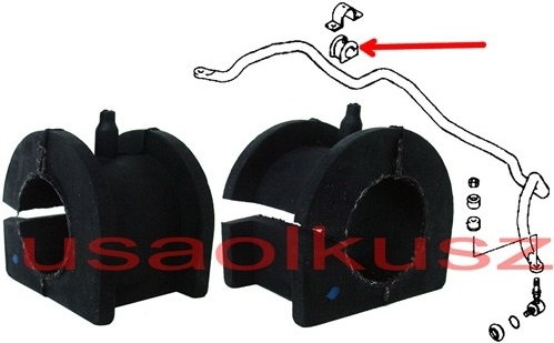 ROZNI Tuleja guma przedniego stabilizatora 26mm Mitsubishi Outlander AWD -2006