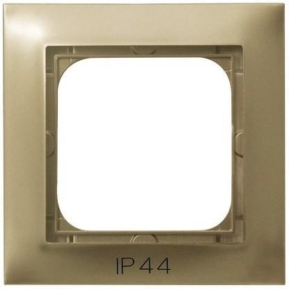 Impresja Ospel Ramka pojedyncza do łączników IP-44 - Złoty Metalik - RH-1Y/28