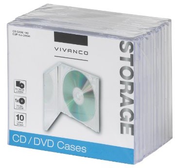 Vivanco CD/DVD Jewel Case (10-er Pack) transparent (4008928316940)