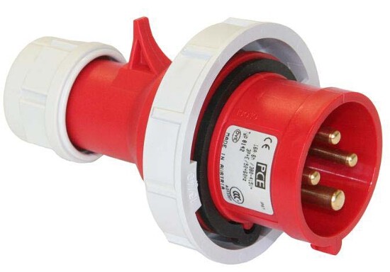 PCE Wtyczka siłowa odbiornikowa przenośna Twist IP67 16A 400V 3P+Z 0142 6