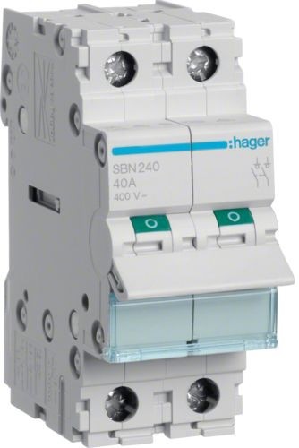 Hager Modułowy rozłącznik izolacyjny SBN240 40A 2P SBN240