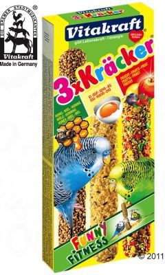 Vitakraft Krakersy dla papużek falistych - 2 x 3 Miód/Jajko/Owoc