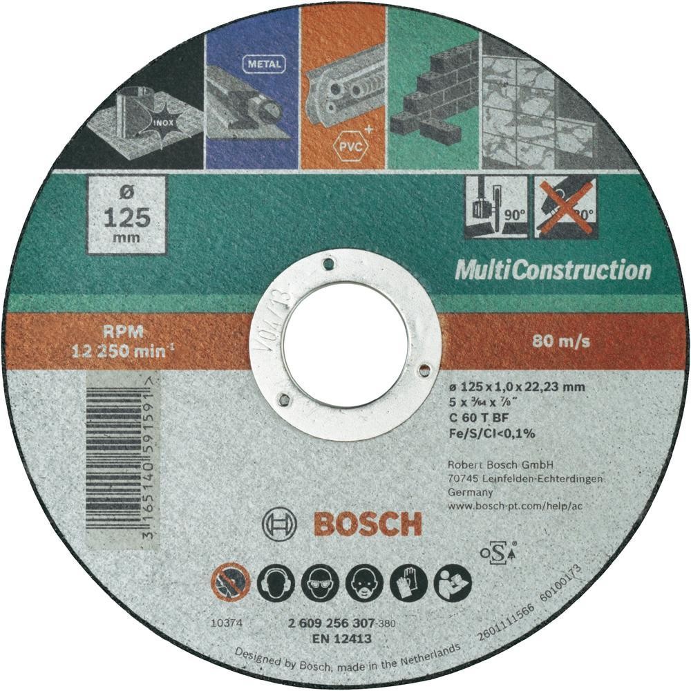 Bosch Tarcza tnąca prosta Multi Construction 2609256306 Średnica 115 mm 1 szt