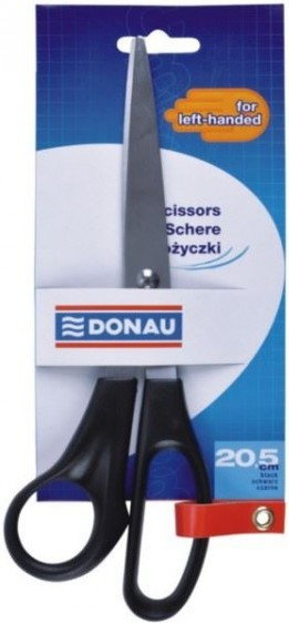 Donau Artykuły Biurowe Nożyczki 20,5 cm dla leworęcznych J0636