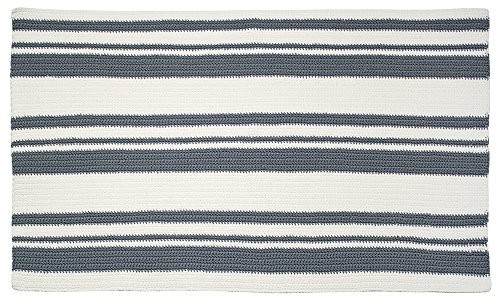 InterDesign 19350EU Ellis Handgestrickter Teppich, grau / elfenbeinfarben