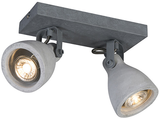 QAZQA Industrialny spot beton 2-źródła światła - Creto
