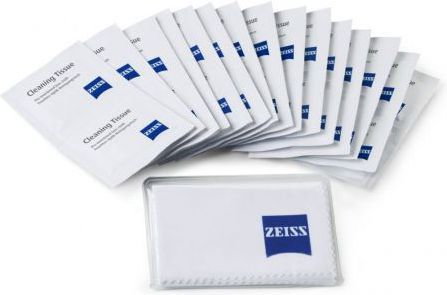 Zeiss Carl 20 chusteczek nawilżanych + ściereczka z mikrofibry 18x18cm 2096-687