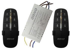 Orno POLSKA Bezprzewodowy 3-kanałowy Statecznik LED oświetlenia, 2 piloty OR-GB-411 O