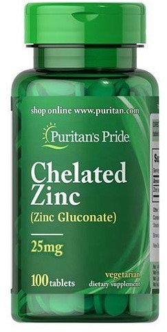 Puritan's Pride Chelated Zinc 25Mg - 100Tabs