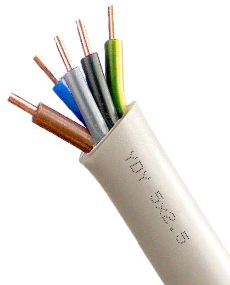 Conotech miedziany YDY drut 5x2,5mm2 750V