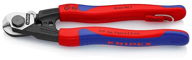 Knipex Nożyce do drutów 95 62 190 T 7 mm Odpowiedni do Końcówki z tulejami Bowdena 7