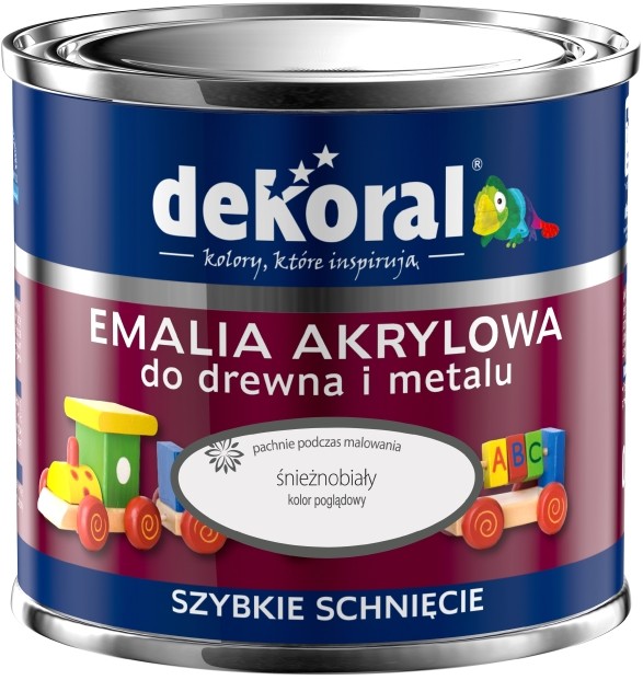 Dekoral Emalia Akrylux 0 5 l śnieżnobiała