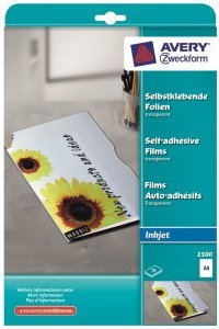 Avery Folia samoprzylepna Zweckform 0,17 mm do drukarek atramentowych 10