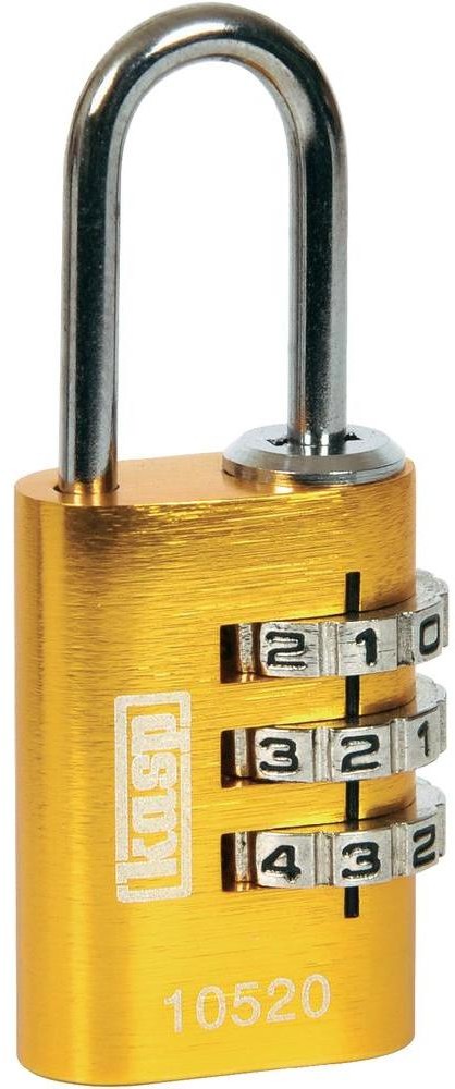 Kasp Kłódka K10520YELD z kłódką z szyfrem 20 mm Żółty