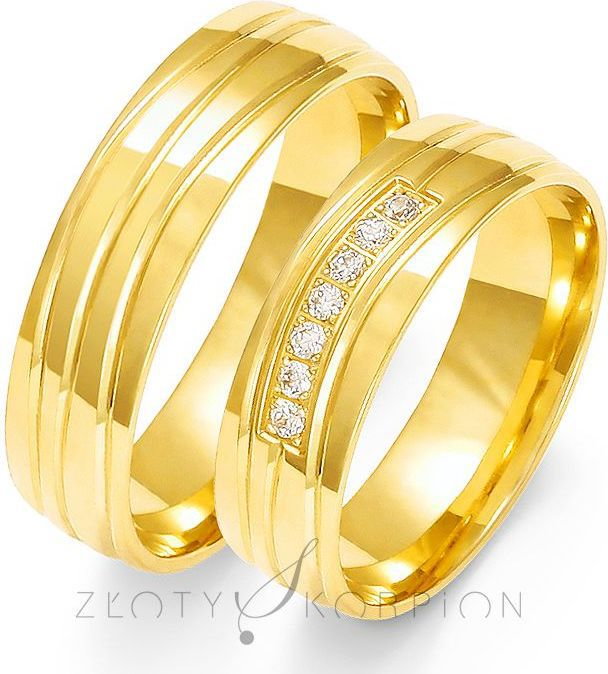 Złoty Skorpion Obrączki ślubne - wzór Au-O123