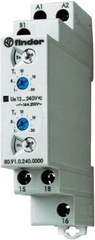 Finder Przekaźnik czasowy 1CO 16A 12-240V AC/DC, Funkcja LI,LE: praca cykliczna