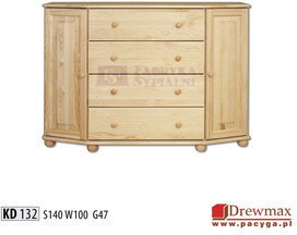 GRENO Komoda sosnowa typ KD 132