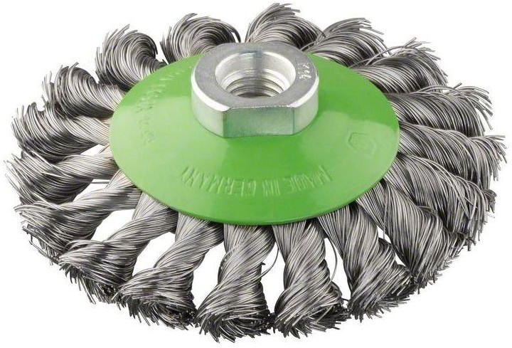 Bosch Szczotka stożkowe nierdzewna 115 mm 0 35 mm 12500 U min 14 115 mm Drut stalowy 2608622109 1 szt