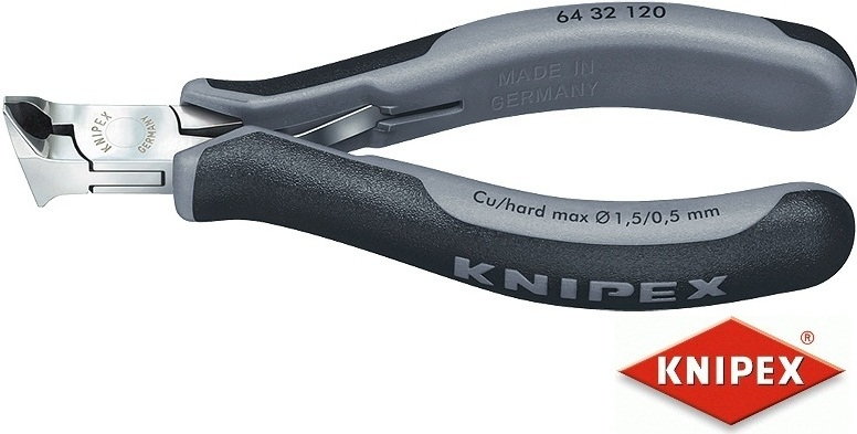 Knipex szczypce tnące czołowe dla elektroników ESD, dwukomponentowe (64 32 120 E