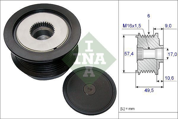 INA Alternator - sprzęgło jednokierunkowe 535 0189 10