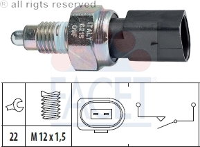 FACET Przełącznik, swiatło cofania 7.6215