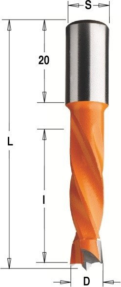 CMT UTENSILI Wiertło Nieprzelotowe 57,5 mm Lewoskrętne 308