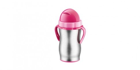 Tescoma BAMBINI termos DZIECIĘCY ZE SŁOMKĄ, 300 ML, STAL NIERDZEWNA - RÓŻOWY 668 (668178.19)