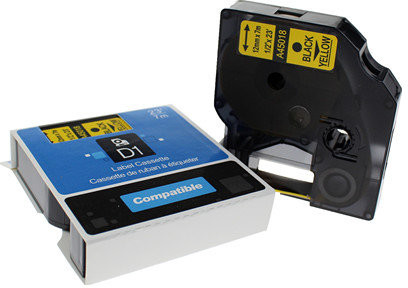 Dymo Aimotech Taśma zamiennik do 9mm/7m żółta czarny nadruk D1 40918 A40918