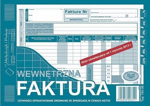 Michalczyk&Prokop FAKTURA VAT-WEWNETRZNA A5 163-3