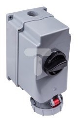 PCE Gniazdo stałe z wyłącznikiem 0-1 duże 63A 5P 400V IP67 blokada mechaniczna 75352-6 PCE 1131-141AY-PD002