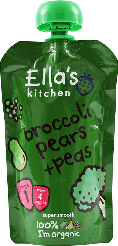 Ellas Kitchen Puree owocowo-warzywne BIO brokuł, groszek i gruszka