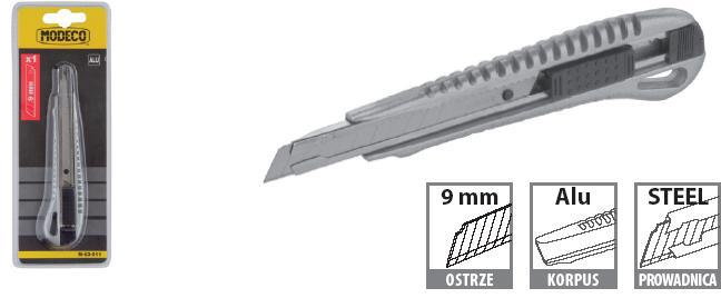 Modeco nóż z wymiennym ostrzem łamanym 9 mm MN-63-011
