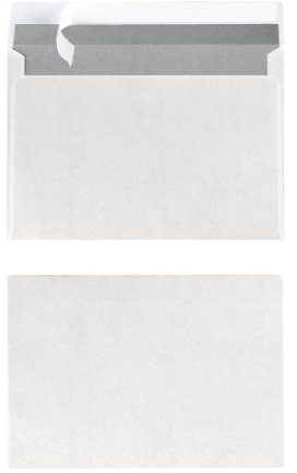 Herlitz koperta C6, biała, samoklejąca z paskiem, bez okienka, 25 sztuk w zestawie, zafoliowane, z poddrukiem 100 szt. 4008110764252