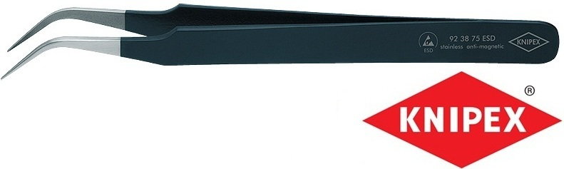 Knipex Pinceta ESD precyzyjna do montażu elementów elektronicznych (92 38 75 ESD