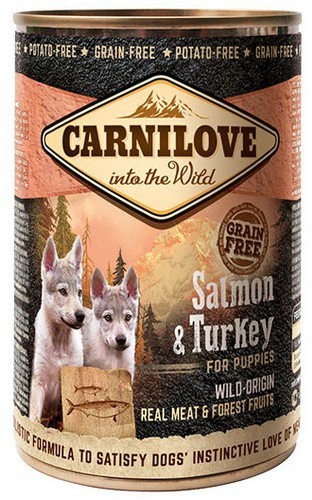 Carnilove Wild Meat Salmon & Turkey Puppy - łosoś i indyk puszka 400g